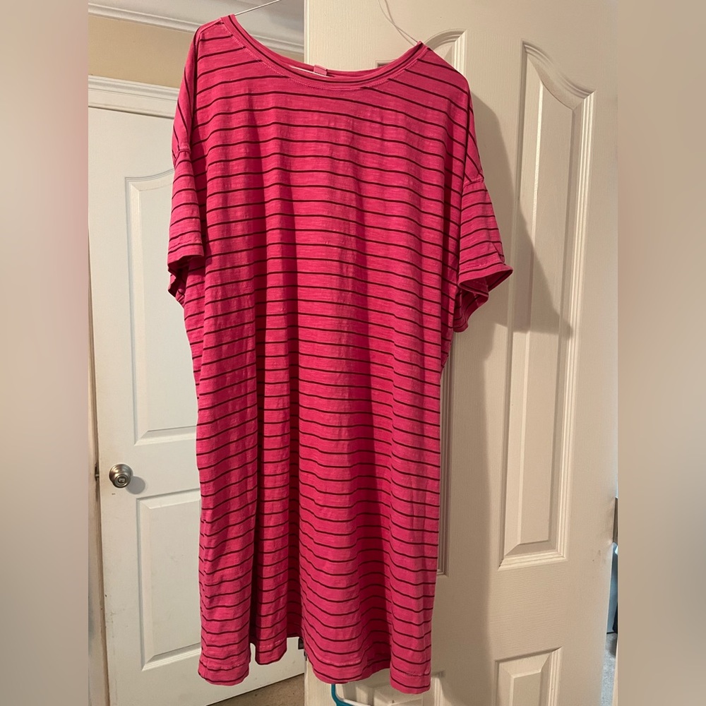 Old Navy pink stripe dress XXL